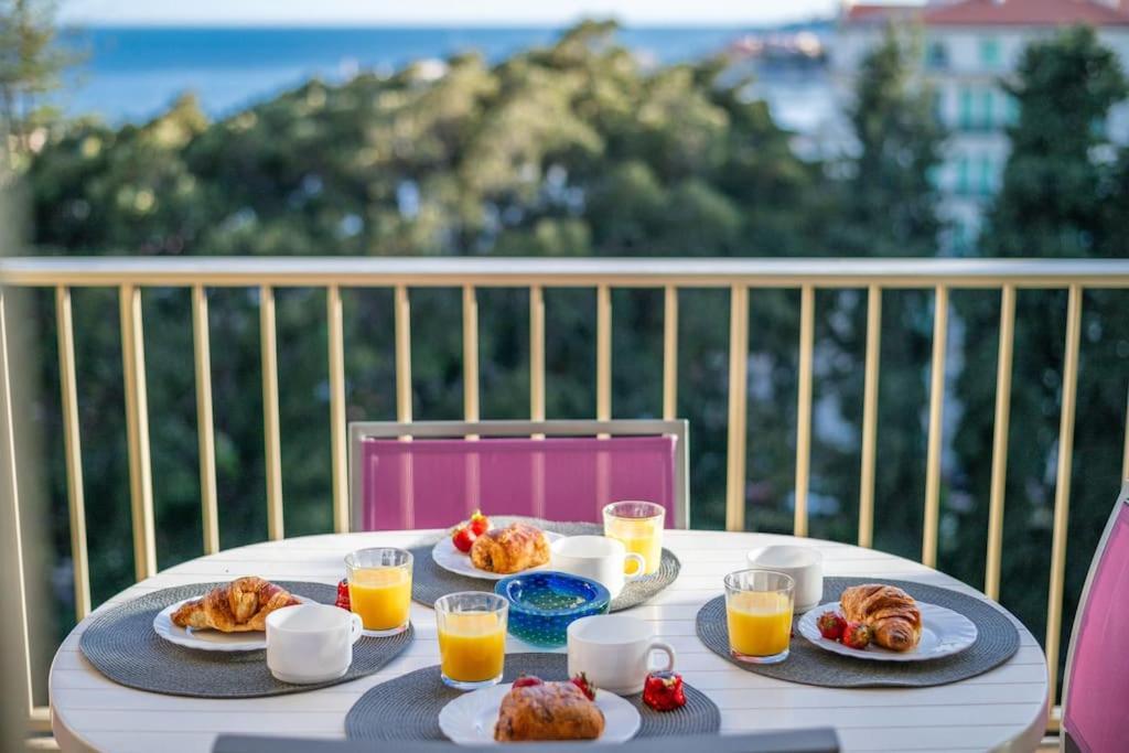 Le Fontana Rosa - Vue Mer - Terrasse - Parking Inclus 芒通 外观 照片