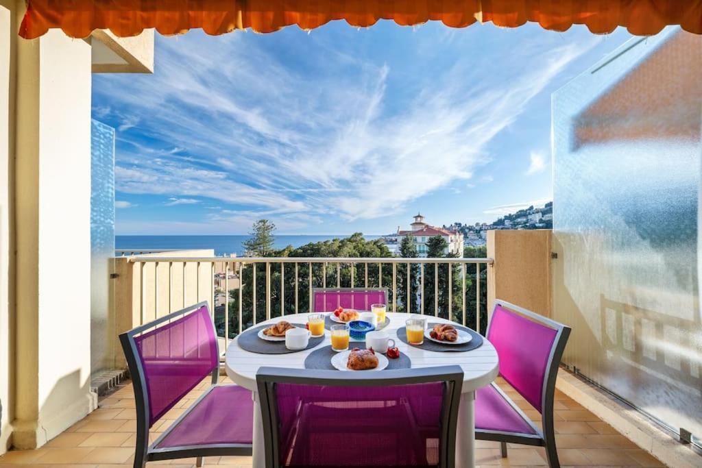 Le Fontana Rosa - Vue Mer - Terrasse - Parking Inclus 芒通 外观 照片
