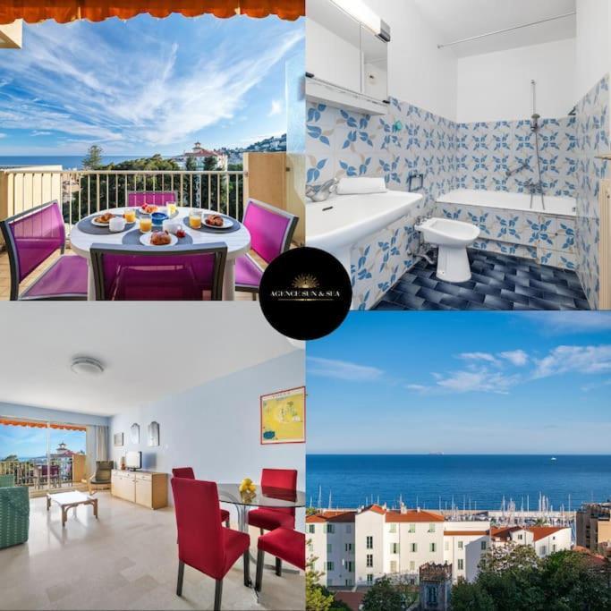 Le Fontana Rosa - Vue Mer - Terrasse - Parking Inclus 芒通 外观 照片